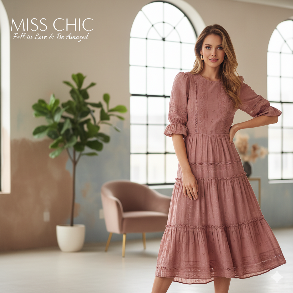 Model wearing Miss Chic's new collection